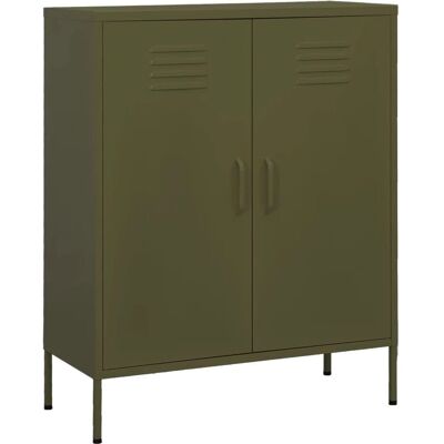 vidaXL Armoire en Acier - Vert Olive - Publicité vidaXL Armoire en Acier - Vert Olive - Publicité