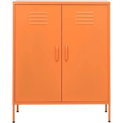 Meuble de rangement orange en acier vidaXL - Armoire - Publicité Meuble de rangement orange en acier vidaXL - Armoire - Publicité