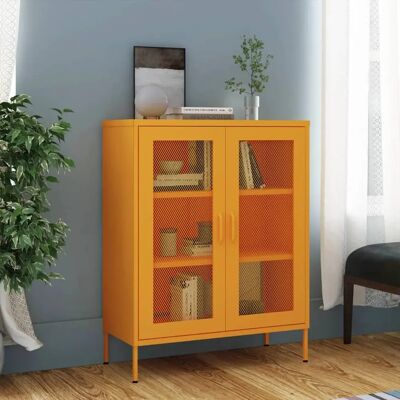 armoire de stockage en acier jaune moutarde - Type de produit - Publicité armoire de stockage en acier jaune moutarde - Type de produit - Publicité