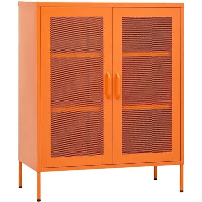 armoire de rangement orange vidaXL - Meuble en acier - Publicité armoire de rangement orange vidaXL - Meuble en acier - Publicité