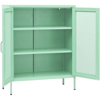 vidaXL Mint Stålopbevaringsskab - Industrielt Sideboard 80x35x101.5 cm vidaXL Mint Stålopbevaringsskab - Industrielt Sideboard 80x35x101.5 cm