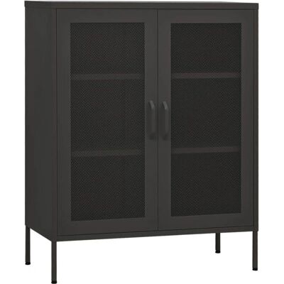 Armoire de rangement en acier anthracite vidaXL - Résistante, étagères ajustables - Publicité Armoire de rangement en acier anthracite vidaXL - Résistante, étagères ajustables - Publicité