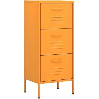 vidaXL Stauraum Schrank Senfgelb Stahl Möbel Sideboard - Stauraum Schrank vidaXL Stauraum Schrank Senfgelb Stahl Möbel Sideboard - Stauraum Schrank