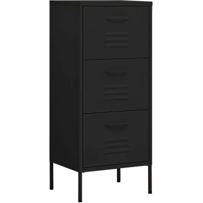 Armoire de rangement en acier noir vidaXL - Mobilier intérieur - Buffet - Rangement - Publicité Armoire de rangement en acier noir vidaXL - Mobilier intérieur - Buffet - Rangement - Publicité