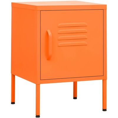 vidaXL Natbord Orange Stål - Natbord vidaXL Natbord Orange Stål - Natbord
