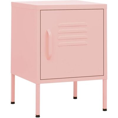 vidaXL Pink Nachttisch Stahl Modern Schlafzimmer Nachttisch vidaXL Pink Nachttisch Stahl Modern Schlafzimmer Nachttisch