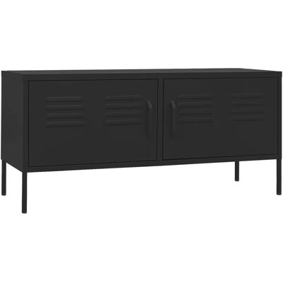 vidaXL Awo92679 Black Steel TV Cabinet - TV cabinet vidaXL Awo92679 Black Steel TV Cabinet - TV cabinet