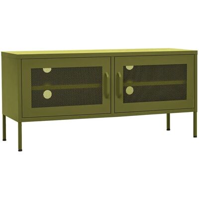 vidaXL 105x35x50 cm Steel TV Cabinet - Durable Media Unit vidaXL 105x35x50 cm Steel TV Cabinet - Durable Media Unit