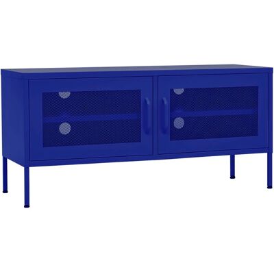 vidaXL Nova Stahl Marineblau TV-Schrank - 2 Gittertüren vidaXL Nova Stahl Marineblau TV-Schrank - 2 Gittertüren