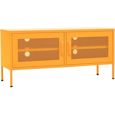 vidaXL 336236 Mustard Yellow Steel TV Cabinet - TV Cabinet vidaXL 336236 Mustard Yellow Steel TV Cabinet - TV Cabinet