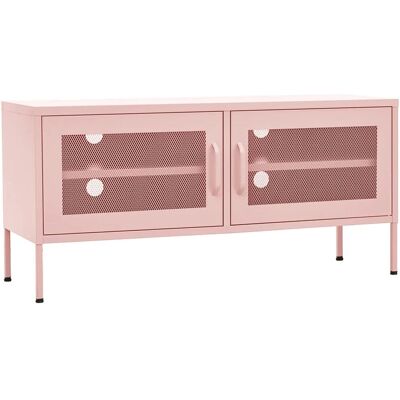 vidaXL Rosa Stahl-TV-Schrank - 105x35x50 cm - Robuste Medieneinheit vidaXL Rosa Stahl-TV-Schrank - 105x35x50 cm - Robuste Medieneinheit