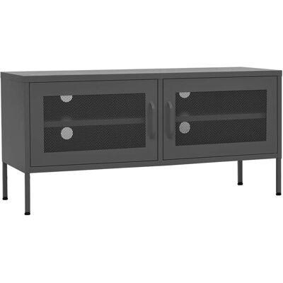 vidaXL Meuble TV Anthracite en Acier - Type de TV - Publicité vidaXL Meuble TV Anthracite en Acier - Type de TV - Publicité