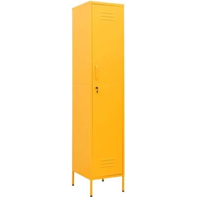 armoire taquilla en acier jaune moutarde vidaXL - Rangement bureau maison - Publicité armoire taquilla en acier jaune moutarde vidaXL - Rangement bureau maison - Publicité