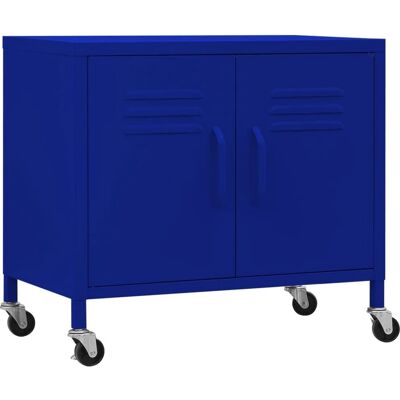 vidaXL Opbergkast Marineblauw Staal - Opbergkast vidaXL Opbergkast Marineblauw Staal - Opbergkast