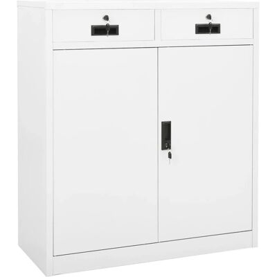 vidaXL Büro Schrank Weiß Stahl - Akten & Lagerung vidaXL Büro Schrank Weiß Stahl - Akten & Lagerung