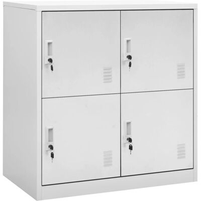 vidaXL Armario taquilla de acero gris claro 90x45x92,5 cm - Armario Locker vidaXL Armario taquilla de acero gris claro 90x45x92,5 cm - Armario Locker
