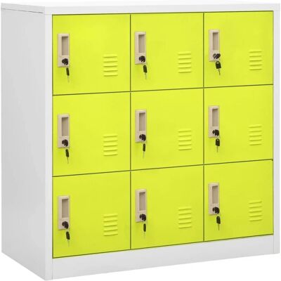 vidaXL Spindeschrank Hellgrau und Grün Stahl Büroaufbewahrung - Spindeschrank vidaXL Spindeschrank Hellgrau und Grün Stahl Büroaufbewahrung - Spindeschrank