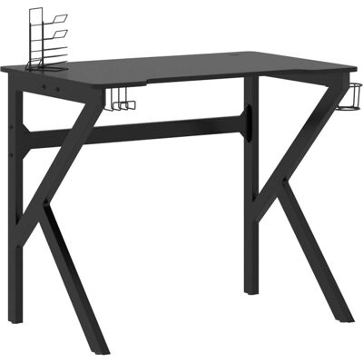 vidaXL Gaming Desk mit K-förmige Beine Schwarz 90x60x75 cm - Gaming Desk vidaXL Gaming Desk mit K-förmige Beine Schwarz 90x60x75 cm - Gaming Desk