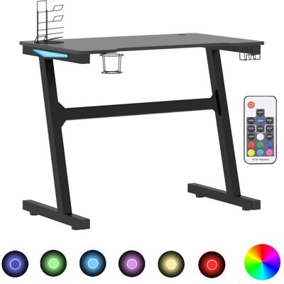 vidaXL Gaming Tisch LED Z-Rahmen Schwarz - Schreibtisch vidaXL Gaming Tisch LED Z-Rahmen Schwarz - Schreibtisch