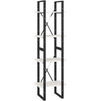 vidaXL Étagère 4 niveaux en pin blanc - Bibliothèque - Publicité vidaXL Étagère 4 niveaux en pin blanc - Bibliothèque - Publicité