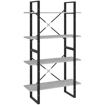 vidaXL 806461 - Moderner Grauer 4-stöckiger Bücherregal vidaXL 806461 - Moderner Grauer 4-stöckiger Bücherregal