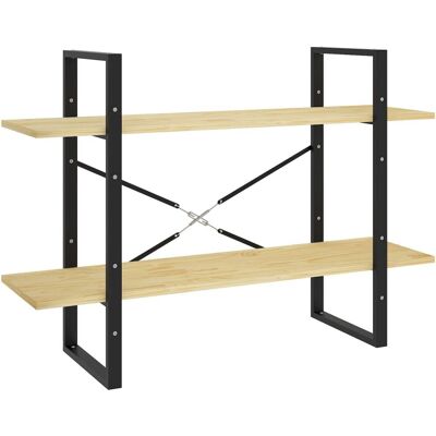 vidaXL 806472 Kiefernbücherregal - 2-stöckiges Stauraum-Möbel vidaXL 806472 Kiefernbücherregal - 2-stöckiges Stauraum-Möbel