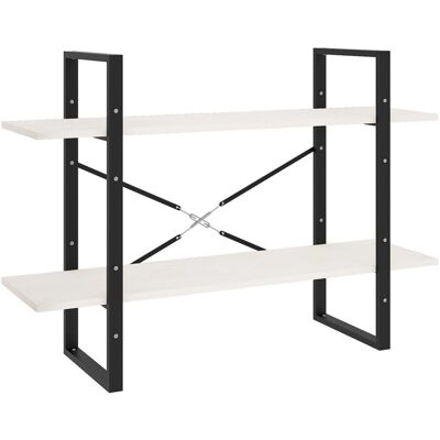 vidaXL 806473 Weiße 2-stöckige Bücherregal - Bücherregal vidaXL 806473 Weiße 2-stöckige Bücherregal - Bücherregal