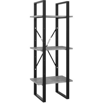 vidaXL 3-Etagen-Bücherschrank - Grau - Bücherregal vidaXL 3-Etagen-Bücherschrank - Grau - Bücherregal