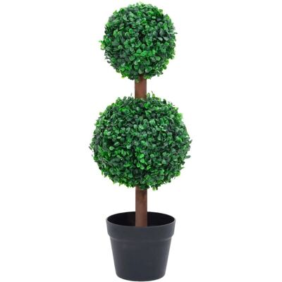 vidaXL Kunstmatige buxusplant met pot - Groene bol 60 cm vidaXL Kunstmatige buxusplant met pot - Groene bol 60 cm