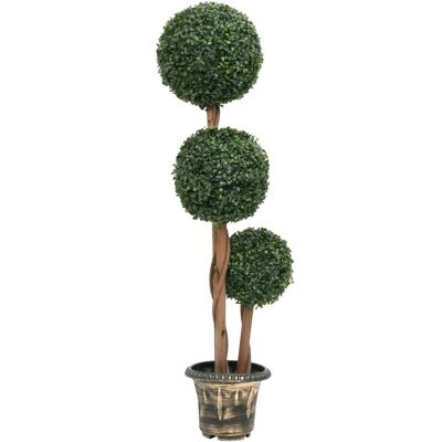 vidaXL Modèle 119 cm Plante de buxus artificielle avec pot - Décor vert - Publicité vidaXL Modèle 119 cm Plante de buxus artificielle avec pot - Décor vert - Publicité