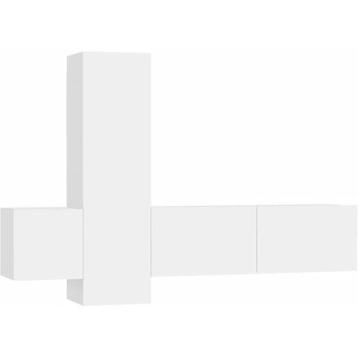 vidaXL 546200 Weißes 5-teiliges TV-Möbel - Fernsehmöbel vidaXL 546200 Weißes 5-teiliges TV-Möbel - Fernsehmöbel
