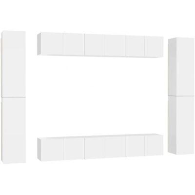 vidaXL 3078665 Mueble de TV Blanco de Montaje en Pared - Mueble TV vidaXL 3078665 Mueble de TV Blanco de Montaje en Pared - Mueble TV