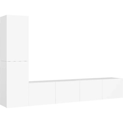vidaXL TV-Schrank Weiß - TV-Möbel/Unterhaltungseinheit vidaXL TV-Schrank Weiß - TV-Möbel/Unterhaltungseinheit