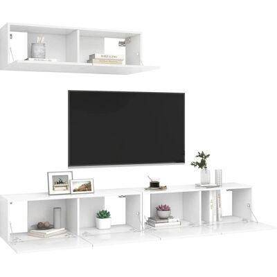 vidaXL Meubles TV Blancs - Meubles TV - Publicité vidaXL Meubles TV Blancs - Meubles TV - Publicité