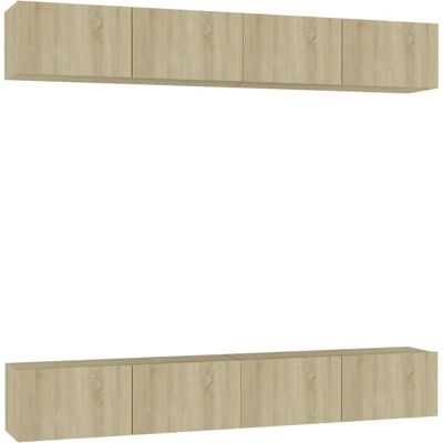 vidaXL 3078956 Sonoma Eichen Wandmontiertes TV-Schrank - TV-Schrank vidaXL 3078956 Sonoma Eichen Wandmontiertes TV-Schrank - TV-Schrank