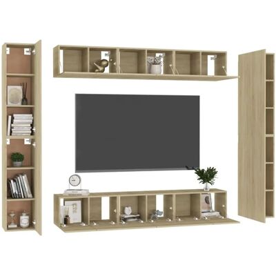 vidaXL 10-teiliges Sonoma Eichen-Wandset - TV Möbel vidaXL 10-teiliges Sonoma Eichen-Wandset - TV Möbel