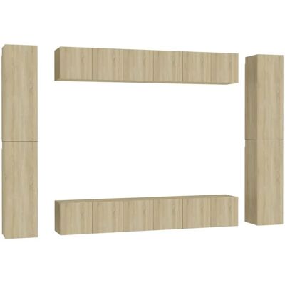 vidaXL 10-teiliges Sonoma Eichen-Wandset - TV Möbel vidaXL 10-teiliges Sonoma Eichen-Wandset - TV Möbel