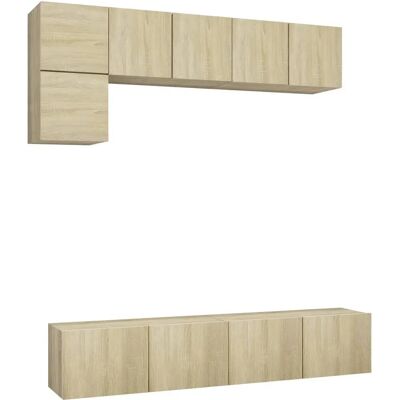 vidaXL 3079008 Wandmontierter TV-Schrank - Sonoma Eiche vidaXL 3079008 Wandmontierter TV-Schrank - Sonoma Eiche
