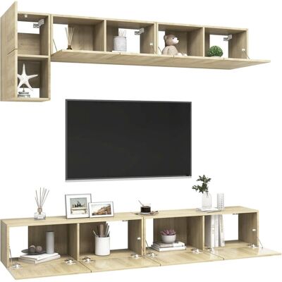 vidaXL Sonoma Eiche Wandmontierter TV-Schrank - TV Schrank vidaXL Sonoma Eiche Wandmontierter TV-Schrank - TV Schrank