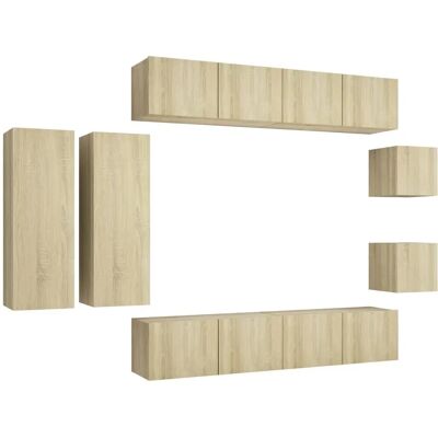 vidaXL Sonoma Eiche Wandmontiertes TV-Möbel - TV-Schrank vidaXL Sonoma Eiche Wandmontiertes TV-Möbel - TV-Schrank
