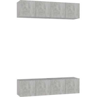 vidaXL TV-Schränke Betongrau Wandmontiertes TV-Möbel - TV Schrank vidaXL TV-Schränke Betongrau Wandmontiertes TV-Möbel - TV Schrank