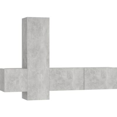 vidaXL TV Möbelset 3-teilig Beton-Grau - TV Schrank vidaXL TV Möbelset 3-teilig Beton-Grau - TV Schrank