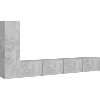 vidaXL TV Cabinet Set 3 Piece Concrete Grey - TV cabinet vidaXL TV Cabinet Set 3 Piece Concrete Grey - TV cabinet
