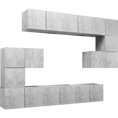 vidaXL 3079144 Betongrau TV-Schrankset - Fernsehmöbel vidaXL 3079144 Betongrau TV-Schrankset - Fernsehmöbel