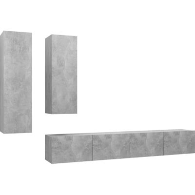 vidaXL 3079153 TV Schrank - Moderner Grau Wand-TV-Möbel vidaXL 3079153 TV Schrank - Moderner Grau Wand-TV-Möbel