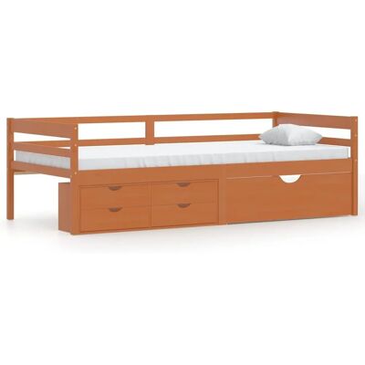 vidaXL Massivholzbettgestell aus Kiefernholz mit Schubladen & Schrank - Bettgestell vidaXL Massivholzbettgestell aus Kiefernholz mit Schubladen & Schrank - Bettgestell