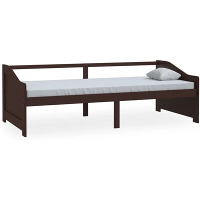 vidaXL Solid Pinewood 3-Sitzer Tagesbett Dunkelbraun - Bett vidaXL Solid Pinewood 3-Sitzer Tagesbett Dunkelbraun - Bett