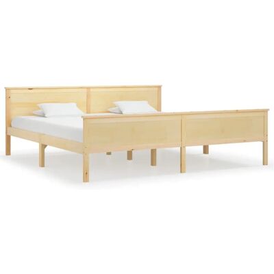 vidaXL Bedframe - Massief dennenhout - 200x200 cm - Bruin vidaXL Bedframe - Massief dennenhout - 200x200 cm - Bruin