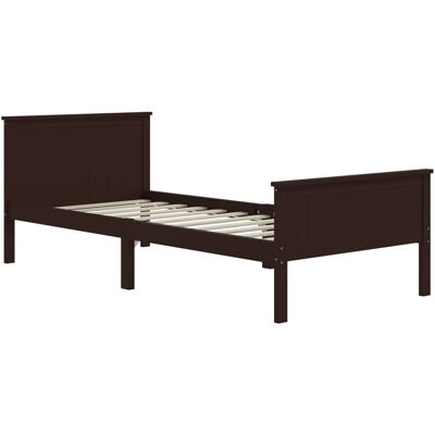 vidaXL Massiivipuun sänkykehys mäntylaudasta - 90x200 cm - Tummanruskea vidaXL Massiivipuun sänkykehys mäntylaudasta - 90x200 cm - Tummanruskea