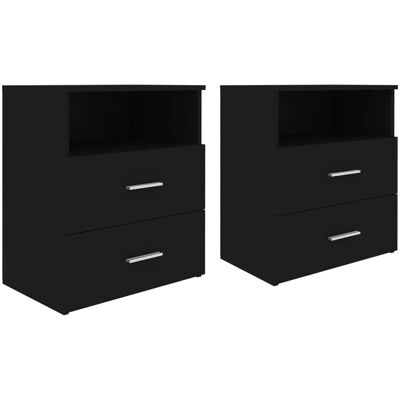vidaXL 803275 Natbord - Natbord, Bedside Table, Moderne, Stærk, To skuffer vidaXL 803275 Natbord - Natbord, Bedside Table, Moderne, Stærk, To skuffer